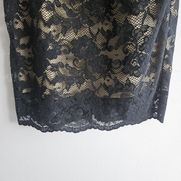 Vintage Black Lace Moda International Dress With 100% Silk Lining - Picture 5 of 10